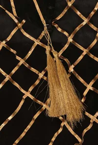 Black gota embroidered dupatta image 3