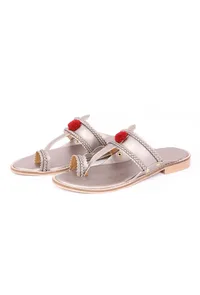 Silver Cruelty-Free Leather Sandals image 3