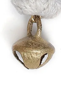 White Bead & Ghungroo Tribal Earrings image 4