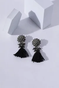 Jiya German Silver Banjaran Earrings image 1