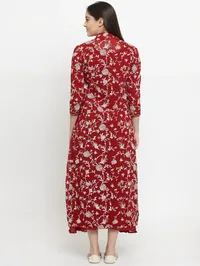 Maroon Cape With Parsi Embroidery image 4