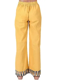 Sunflower Yellow Handloom Cotton Ikat Palazzo image 3