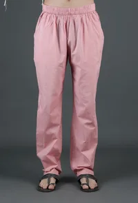 Set Of 2: Yug Carnation Pink Chanderi Kurta & Pants image 5