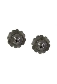 Antique Floral Embossed Stud Earrings image 3