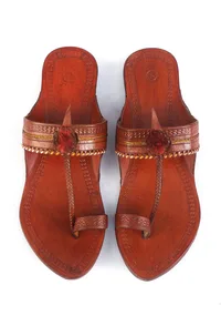 Premium Handmade Genuine Cruelty-Free Leather Kolhapuri Chappals image 2