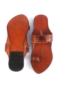 Premium Handmade Genuine Cruelty-Free Leather Kolhapuri Chappals image 6