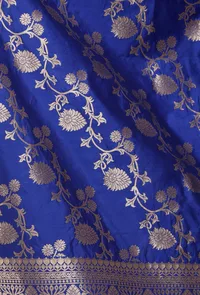 Blue Color Semi Silk Dupatta With Zari Weaving image 5