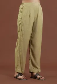 Classic Solid Shantoon Straight Fit Ethnic Pant image 2