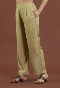 Classic Solid Shantoon Straight Fit Ethnic Pant image 3