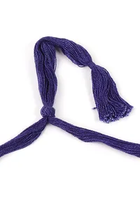 Violet Thread & German Silver Tribal Choker With Beads image 4