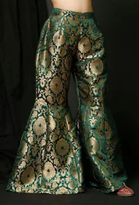 Green Banarasi Brocade Sharara image 2