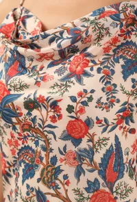 Bella Floral Chintz Cowl Neck Kurta Dress image 5