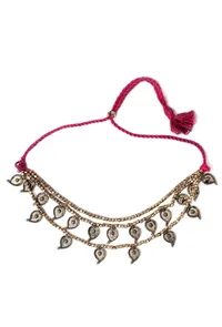 Dhokra-Inspired Triple Strand German Silver Necklace image 2