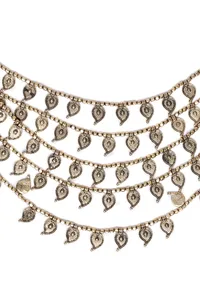 Dhokra-Inspired 5 Strand Paisley Necklace image 3