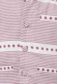 Set of 3 - Rubble Purple Jacket with White Kurta Pyjama Set image 4