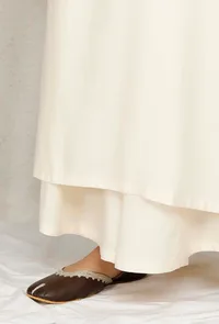 Off White Rayon Kurta image 6