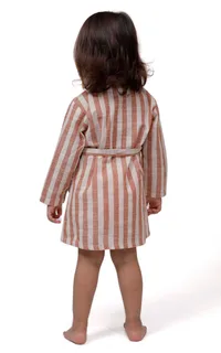 Rustic Stripe Tunic Dress with Waist Belt image 5