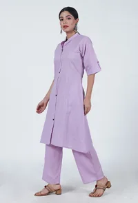 Lavender Cotton Kurta image 3