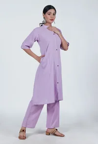 Lavender Cotton Kurta image 4