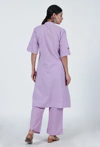 Lavender Cotton Kurta image 5