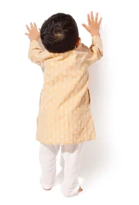 Caramel Brown Cotton Kurta Pyjama Set image 2