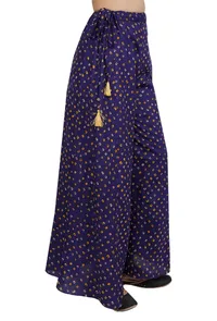 Purple Cotton Silk Bandhani Palazzo image 2