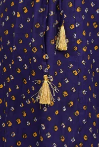 Purple Cotton Silk Bandhani Palazzo image 3