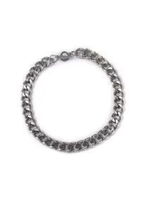 Aidah Twisted Silver Chain Brass Necklace image 2