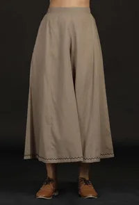 Set of 2: Cream Bell Sleeves Top and Cotton Pallazo image 5