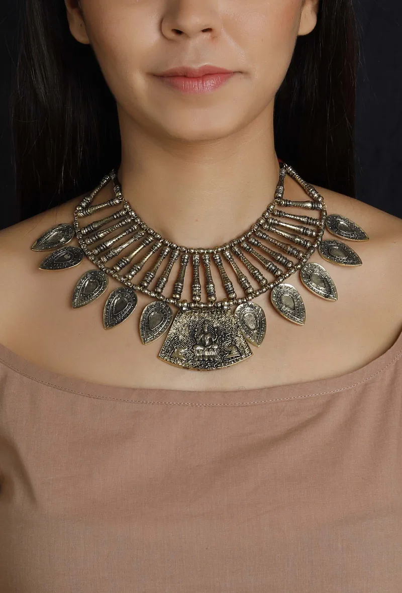 Lakshmi German Silver Necklace