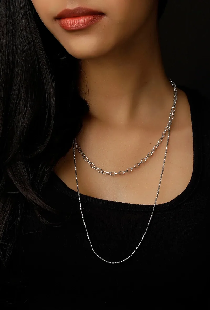 Alice Silver Layered Chain