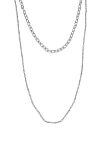 Alice Silver Layered Chain image 3