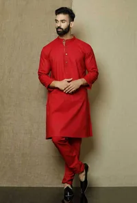 Set of 2:Crismon Cotton Cambric Kurta and Pyjama image 1