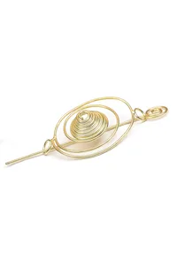 Golden Spiral Bloom Brass Juda Pin image 4