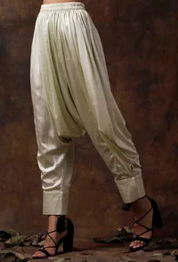Mint Green Satin Dhoti Pants image 2