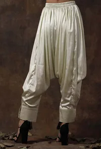 Mint Green Satin Dhoti Pants image 3