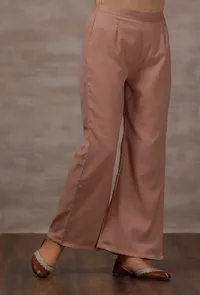 Pastel Pink Cashmilon Flared Pants image 2