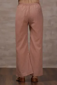 Pastel Pink Cashmilon Flared Pants image 4