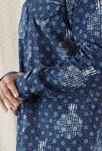 Jainil Cotton Indigo Short Kurta image 6