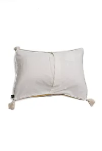 Set of 2: Summer Yellow Floral Handblock Cotton Cushion Covers image 3