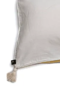 Set of 2: Summer Yellow Floral Handblock Cotton Cushion Covers image 5