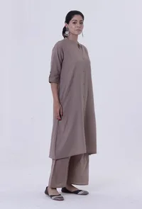 Dusty Grey Cotton Kurti image 4