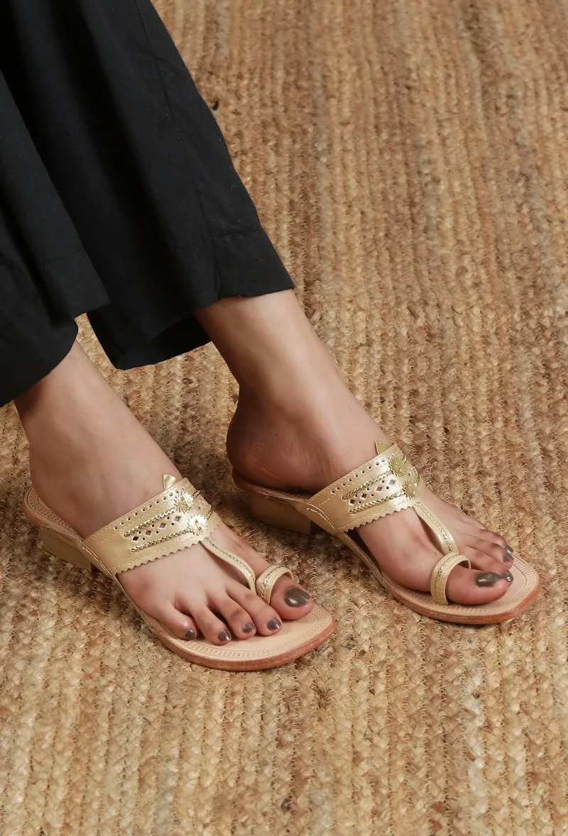 Handcrafted Kolhapuri Toe-Loop Genuine Cruelty-Free Leather Sandals