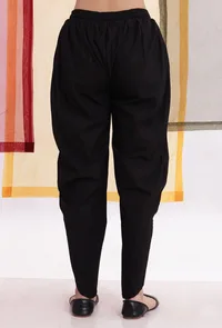 Black Cotton Dhoti Pants image 4
