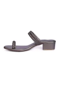Grey Knotted Cruelty Free Leather Sandals image 4