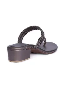 Grey Knotted Cruelty Free Leather Sandals image 6