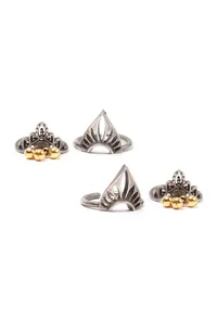 Set of 4: Pratai Silver Brass Toering image 2