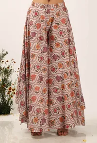 Airi Floral Chintz Assymetrical Flared Palazzo Pants image 1