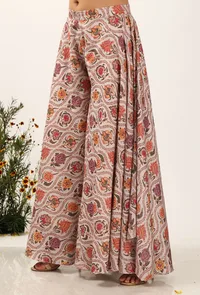 Airi Floral Chintz Assymetrical Flared Palazzo Pants image 3