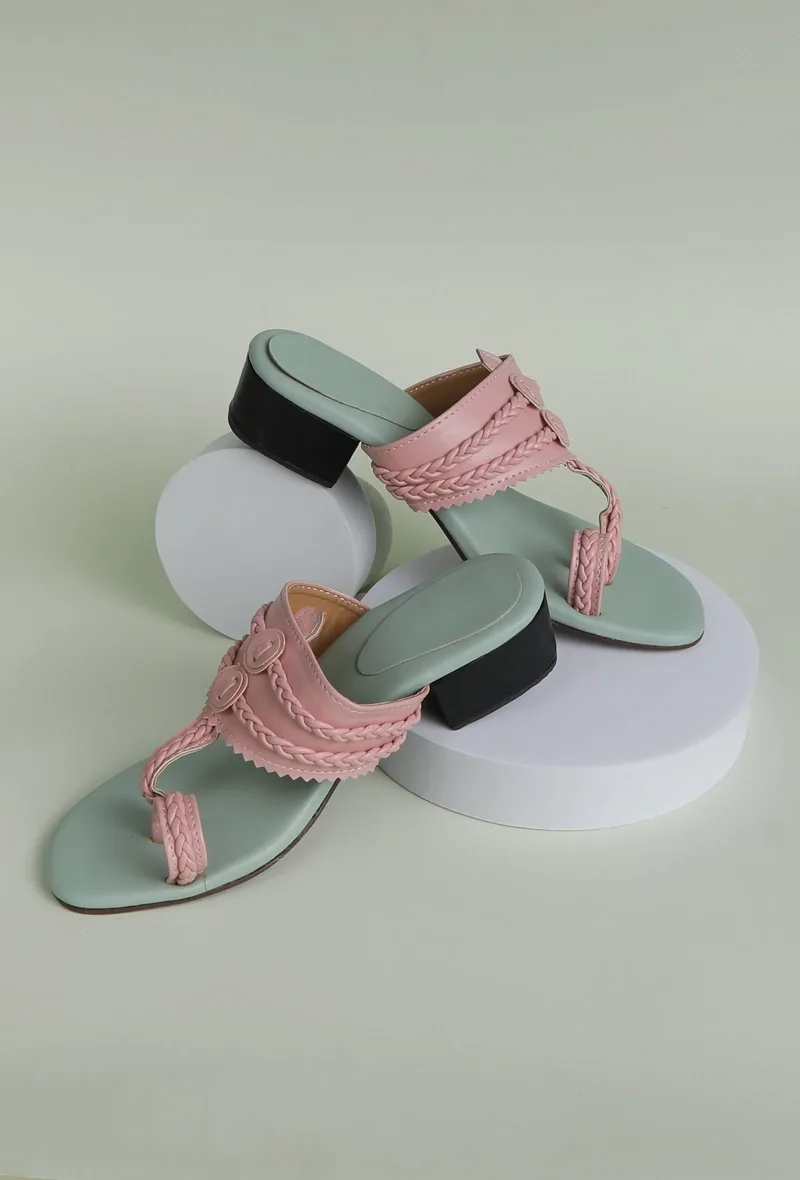 Pastel Pink and Blue Cruelty Free Heels